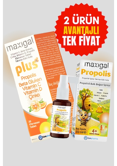 Propolis Ve Vitamin C İçeren Boğaz Spreyi Ve Efervesan Tablet Beta Glukan Kış Paketi 2'li