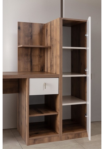 Megan Oda Takımı - 4 Kapaklı Dolap, Çalışma Masası, Şifonyer, Kitaplık, Komodin Çok Renkli Megan Oda Takımı - 4 Kapaklı Dolap, Çalışma Masası, Şifonyer, Kitaplık, Komodin Çok Renkli