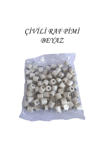Çivili Raf Pimi Duvar Dolap Mobilya Pimi Sert Plastik Raf Tutucu Beyaz 100 Adet Tekli 1 Paket Raf