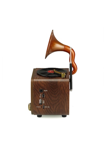 Ultratekno Md-1319bt Nostaljik Gramofon Görünümlü Fm Radyo Retro Ahşap Bluetooth Hoparlör