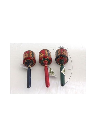 Büyük Köşeli Ahşap Maracas, Otantik Müzik Deneyimi Açık Gri