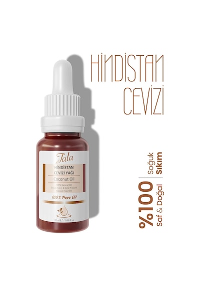 Tala Hindistan Cevizi Yağı %100 Saf Ve Doğal Soğuk Sıkım 20 ML