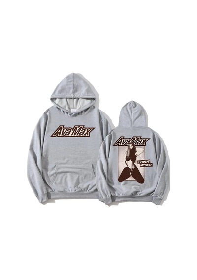 Startmore Gri Lovin' Myself Hoodie Ava Max Tıklamayın Oyun Albümü L Gri