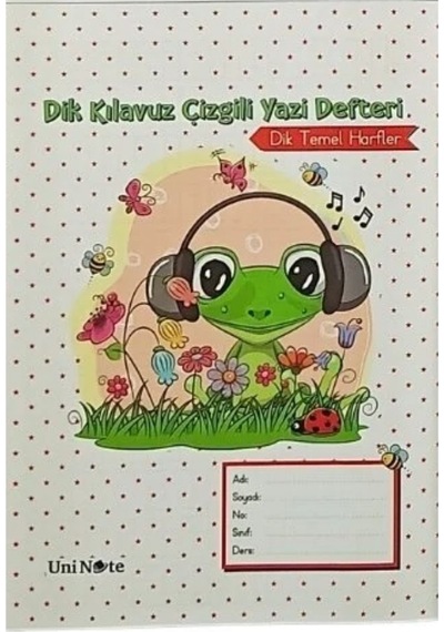 Çınar A5 Dik 40 Yp Çizgili Defter 24013-kurbağa