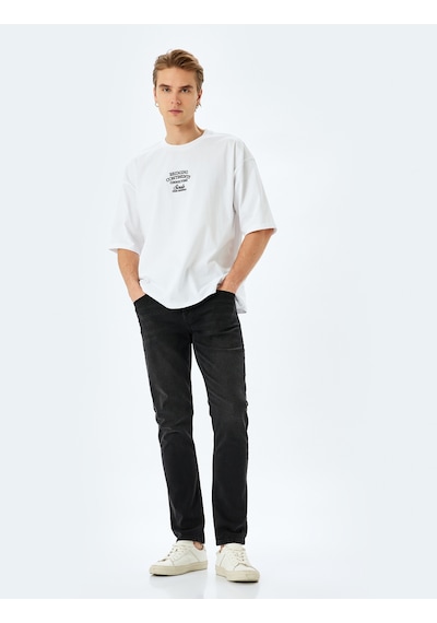 Koton Normal Bel Cepli Pamuklu Slim Fit Kot Pantolon - Brad Jean Siyah 5sam40033ıd Siyah Koton Normal Bel Cepli Pamuklu Slim Fit Kot Pantolon - Brad Jean Siyah 5sam40033ıd Siyah