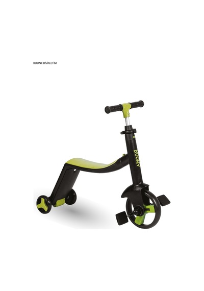 Boony Yeşil Çocuk Scooter- Bisiklet 1 Ürün 3 Özellik 50 Kg Taşıma Kapasiteli Yeşil