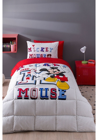 Özdilek Mickey Mouse Collage Tek Kişilik Disney Lisanslı Lastikli Fitted Çarşaf Çocuk Uyku Seti 409254