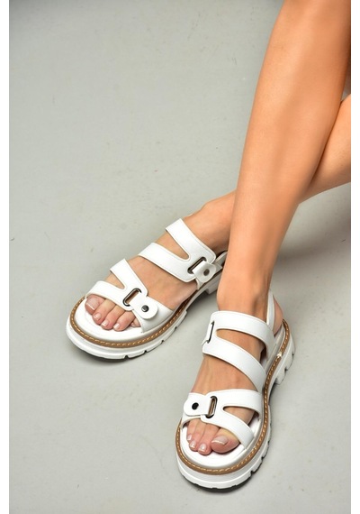 Fox Shoes S996075509 Beyaz Kadın Sandalet Beyaz