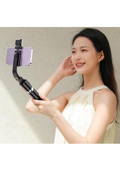 Apple Uyumlu iPhone  12 Pro Max  R1s-l Mini Led Fill Light Tripod Selfie Stick 3 İn 1