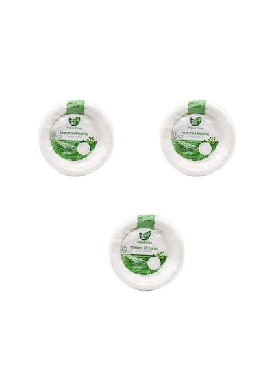 Roll-up Nature Ekolojik Karton Kağıt Parti Tek Kullanımlık Tabak - 18 Cm. - 50 Adetlik 3 Paket