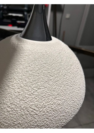 Beton Görünümlü İskandinav Tarzı Salon/oturma Odası Plastik Avize Beyaz