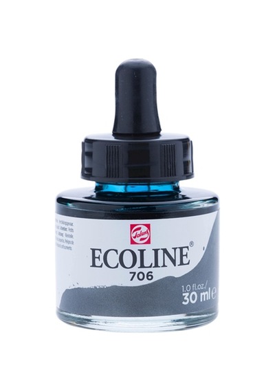 Talens Ecoline Sıvı Suluboya 30ml - Deep Grey 706