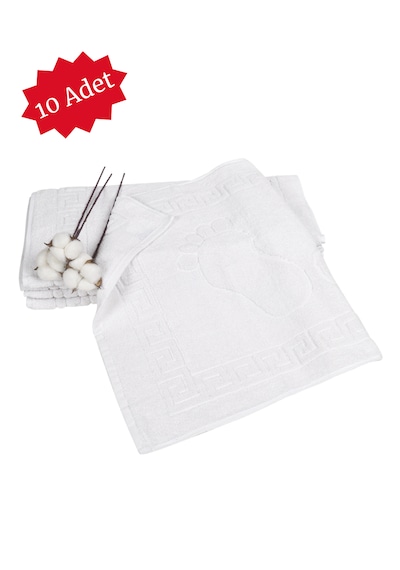 Tessilex Otel Tipi 50x70 Cm 250 Gr Ayak Havlusu 10 Adet Beyaz