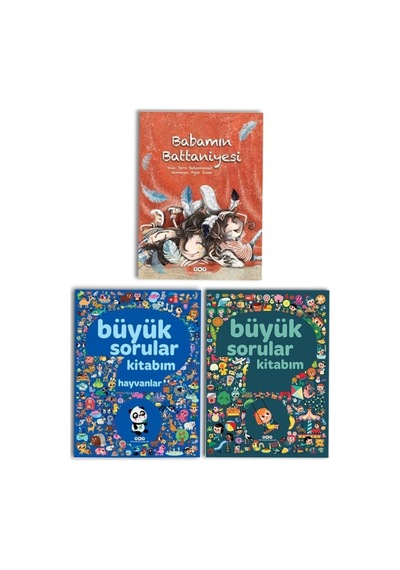 Büyük Sorular Kitabım + Büyük Sorular Kitabım Hayvanlar + Babamın Battaniyesi 3'lü Set