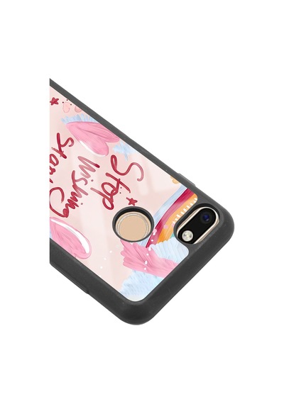 General Mobile Gm 8 Go Pembe Motto Tasarımlı Glossy Telefon Kılıfı Çok Renkli