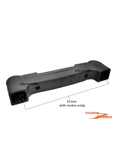 Valiz Düğmeli Çekme Kolu 19.5cm Siyah Renkli Orta Boy Bavul Kulp
