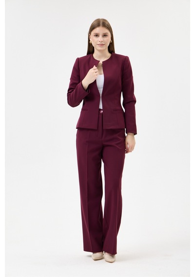 Velnara Moda Mürdüm Klasik Kadın Takım Elbise-sıfır Yaka Ceket & Boru Paça Cepli Pantolon Koyu Mürdüm - 927010459 Koyu Mürdüm Velnara Moda Mürdüm Klasik Kadın Takım Elbise-sıfır Yaka Ceket & Boru Paça Cepli Pantolon Koyu Mürdüm - 927010459 Koyu Mürdüm