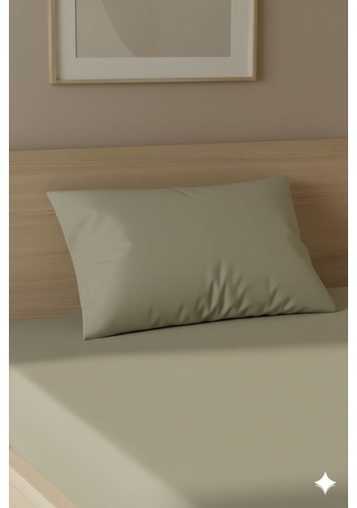 %100 Pamuk Ranforce Premium Tek Kişilik Çarşaf Seti - Vizon Vizon