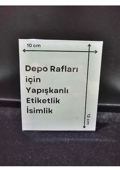 50 Adet C Tipi 12x10 Cm Depo Ürün Etiketliği Şeffaf Yapışkanlı