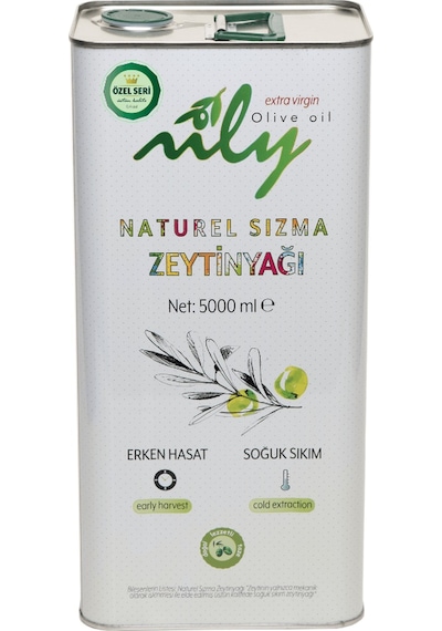 Nily Özel Seri Soğuk Sıkım Naturel Sızma Zeytinyağı Teneke 5 L