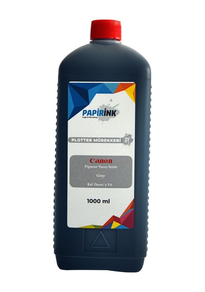 Papirink Canon Uyumlu Plotter Mürekkebi 1000 gr Pigment Gray