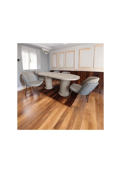 Bohem 8 Kişilik Salon Yemek Masası Sadece Masa Bej