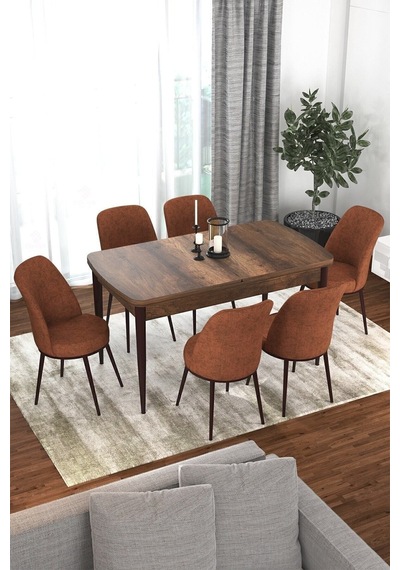 Canisa Kor Serisi 70x114 Açılabilir Mutfak Masası Takımı Barok Desen Masa 6 Kiremit Sandalye Masa Barok Sandalyeler Kiremit Canisa Kor Serisi 70x114 Açılabilir Mutfak Masası Takımı Barok Desen Masa 6 Kiremit Sandalye Masa Barok Sandalyeler Kiremit