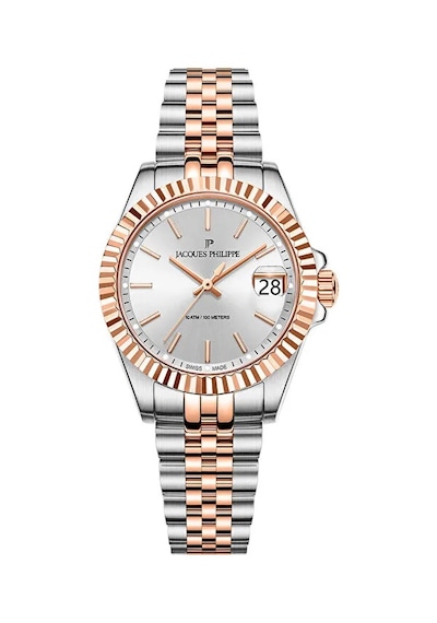 Jacques Philippe Jpqls587328rg Quartz Swiss Made Çelik Rose/gri 32 Mm Kadın Kol Saati