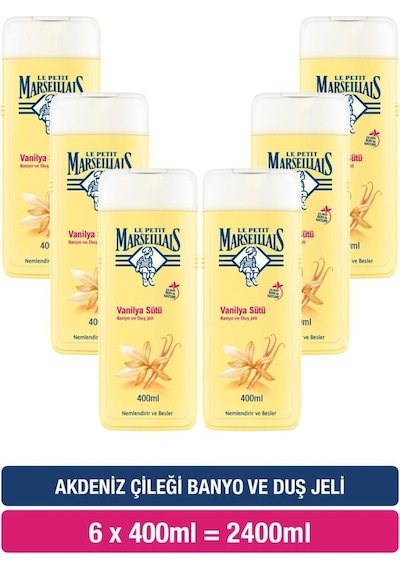 Le Petit Marseillais Organik Vanilya Sütü Duş Jeli 400 ml x6