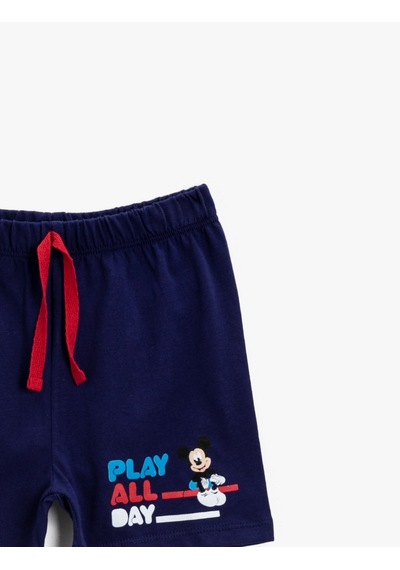 Koton Mickey Mouse Şort Lisanslı Pamuklu Lacivert 1ymb48635tk