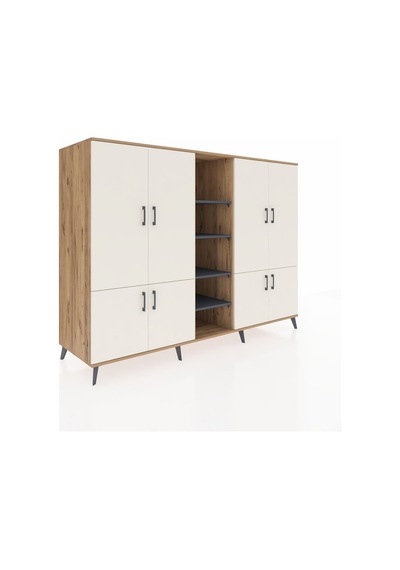 Kronos Dolap 14 Raflı 8 Kapaklı 220x59x163 Çam-aytaşı/antrasit Çam-aytaşı/antrasit Kronos Dolap 14 Raflı 8 Kapaklı 220x59x163 Çam-aytaşı/antrasit Çam-aytaşı/antrasit