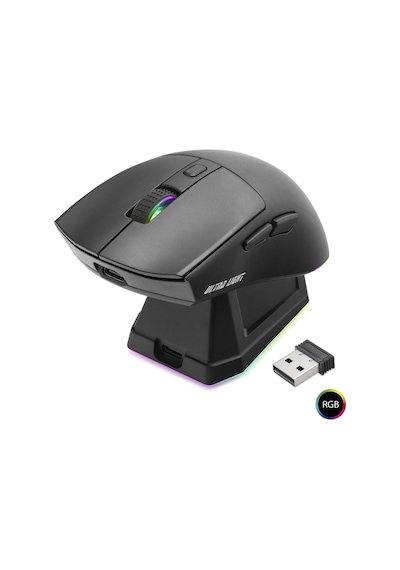 Kablosuz Gaming Rgb Mouse Şarj Standlı - Siyah Mf1215b
