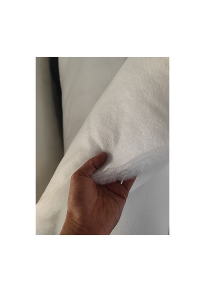 Lamineli Vatka Elyaf 300gr./m² En:100cm/boy:200cm - Sarma Elyaf - Yorgan Elyafı - Mont Elyafı - Beyaz Lamineli 300gr./m²