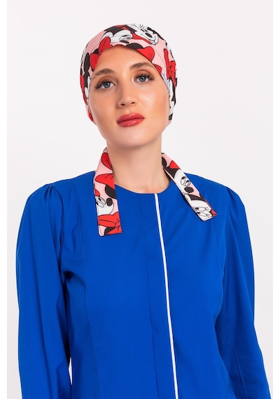 Tesettür Hemşire Bonesi - Pudra Mickey Lacivert