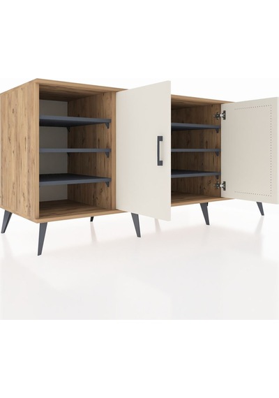 Kronos Konsol 9 Raflı 2 Kapaklı 176x59x83 Çam-aytaşı/antrasit Aytaşı/antrasit Kronos Konsol 9 Raflı 2 Kapaklı 176x59x83 Çam-aytaşı/antrasit Aytaşı/antrasit