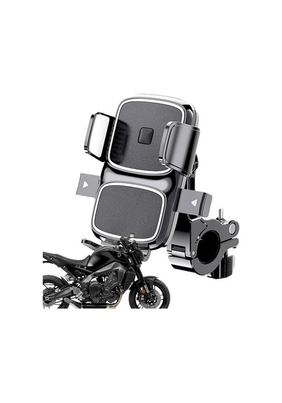 Mt63 Motosiklet Bisiklet Telefon Tutucu Gidon Uyumlu Otomatik Kilitleme Beyaz
