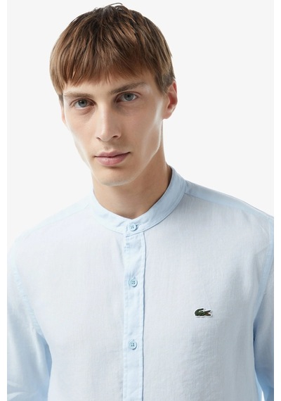 Lacoste Men's Regular Fit Button-down Collar Linen Shirt Erkek Düğmeli Hakim Yaka Keten Gömlek Mavi Lacoste Men's Regular Fit Button-down Collar Linen Shirt Erkek Düğmeli Hakim Yaka Keten Gömlek Mavi
