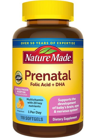 Naturemade Prenatal Folic Acid+dha 110 Softgels Orijinal Usa Menşeii Dmmedicineden