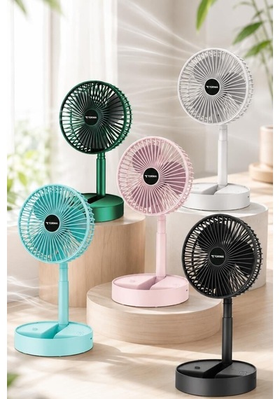 Masa Fanı Hava Üfleyici Kişisel Serinlik Vantilatör Şarjlı Klima Soğutucu Fan F06 Beyaz