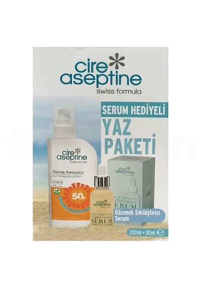 Cire Aseptine Güneş Koruyucu Spf50 200 Ml + Gözenek Sıkılaştırıcı Serum 30 Ml