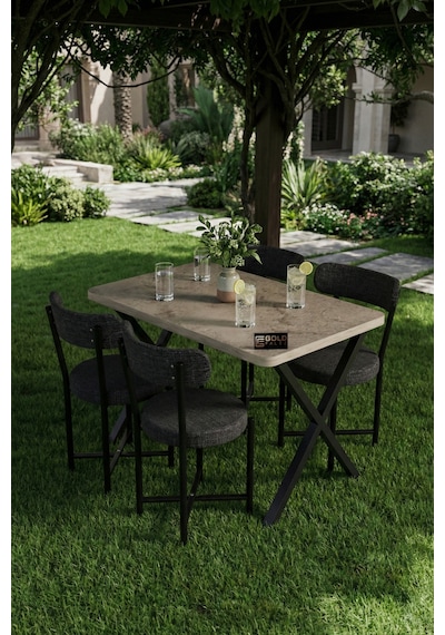 Mutfak Masası 4 Sandalyeli Set 110x70 Cm Modern Bahçe Cafe Masa Takımı 4 Kişilik Tedy 9883 Anstrasit Çok Renkli Mutfak Masası 4 Sandalyeli Set 110x70 Cm Modern Bahçe Cafe Masa Takımı 4 Kişilik Tedy 9883 Anstrasit Çok Renkli