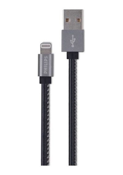 Philips Uyumlu DLC2508B/97 1.2 Metre Deri Mfı Lisanslı Lightning Kablo