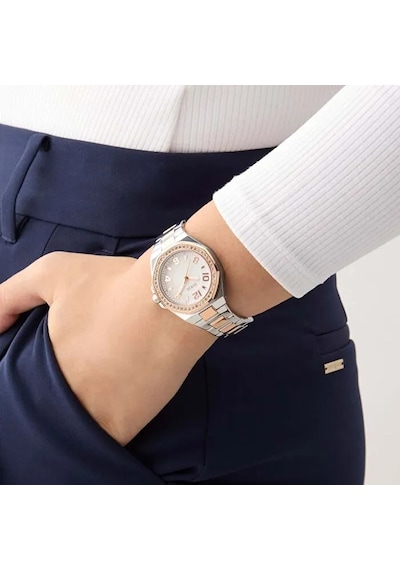 Guess Gugw0877l5 Altın Kaplama Taşlı Kadın Kol Saati Gümüş