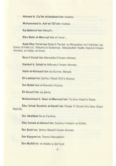 İmam Ahmed B. Hanbel'in Akide Fetvaları / Ebu Muaz Seyfullah E...