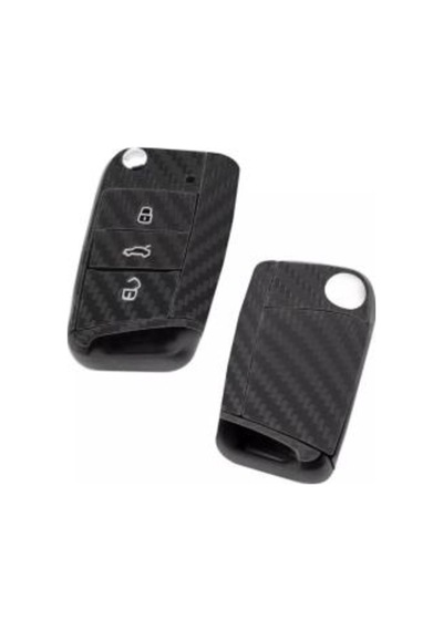 Volkswagen Golf Jetta Polo T-Roc Fiber Karbon Anahtar Etiketi (524095797)