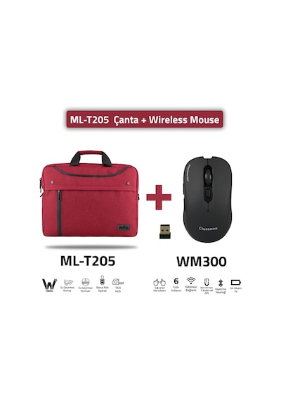 Ml-t205-wm300 Business Serisi 15.6" Su Geçirmez Kumaş Ve Fermuar