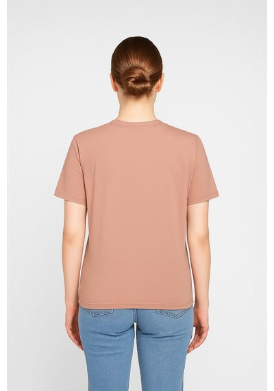 Markapia Woman Kadın %100 Pamuk Basic T-shirt Somon