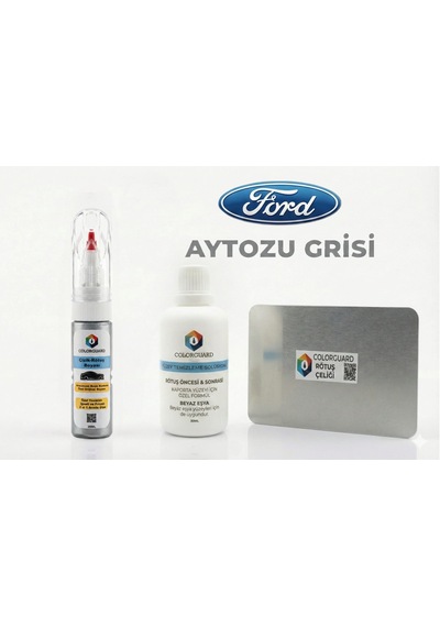 Ford Aytozu Grisi Rötuş Seti - 2 Si 1 Arada İğne Ve Fırça Uçlu Şişe, Solüsyon Ve Rötuş Çeliği