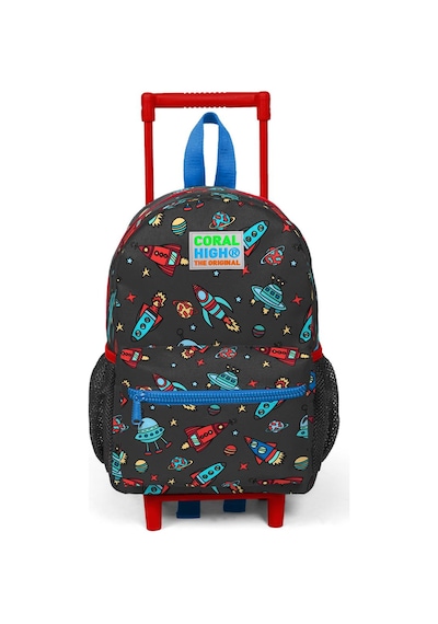Coral High Kıds Gri Uzay Desenli Çekcek Anaokul Çantası 24010
