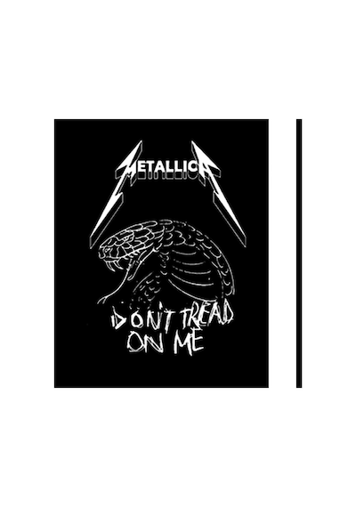 Zepplin Giyim Metallica Don't Tread On Me Büyük Sırt Patch Yama Siyah